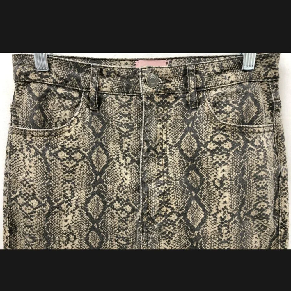 Show Me Your Mumu Size 27 Flare High Rise Berkeley Bells Queen Cobra Snake Jeans - Picture 6 of 11